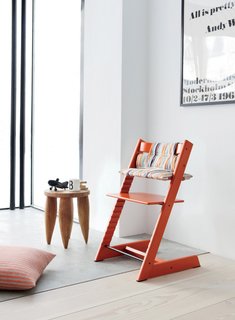 How the Iconic Tripp Trapp High Chair Came to Life - Photo 2 of 6 - Available in a range of colors, the Tripp Trapp comes with add-on accessories including the Baby Set, which securely seats children from 6 months to 3 years old.