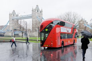 Mayor Boris Johnson invited the studio to help design London’s first new bus in fifty years—a hybrid that reduces energy consumption by 40 percent. To streamline passenger flow, the team reintroduced the open platform of the famous Routemaster—the last bus designed specifically for London. It shrank overall bulk by rounding corners and edges and, given the asymmetry of three doors on one side, wrapped the exterior with ribbon-like windows that illuminate the rear stairway. The studio also designed interior upholstery, stairs, lighting, hand poles, and stop buttons. A fleet of 600 will be delivered by 2016.