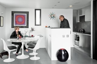 "When you have small spaces, you need to design them efficiently and thoroughly," says Hinkin. "We were also influenced by some of the compact housing that you see in Japan. Nowhere feels that small here, even though we have only 538 square feet."