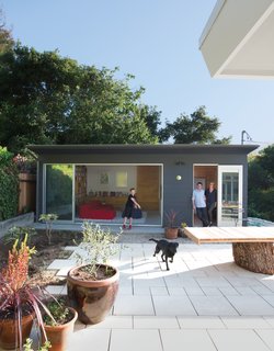 Landscape designer Jay Griffith recreated the area between the house and the studio.