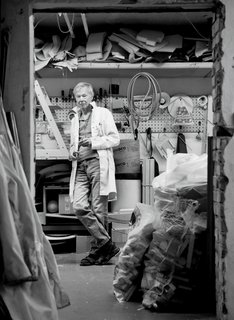 How the Iconic Tripp Trapp High Chair Came to Life - Photo 1 of 6 - A 2013 portrait of Norwegian furniture designer Peter Opsvik in his workshop, a venue he finds "more suitable for experiments than the computer."