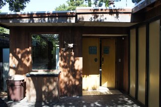 Before<br><br>When Schicketanz bought the 2,054-square-foot house for $650,000 in 2012, it was dark and dilapidated, sinking two inches out of plumb toward the creek. Unsightly fiberglass panels lined the front door walkway. Plus, there was a woodpecker problem. "The plywood on one side had a million holes in it," she recalls. "When we opened the walls inside, I don’t know how many pounds of acorns poured out." All in all, she spent about $270 per square foot to completely renovate the structure.