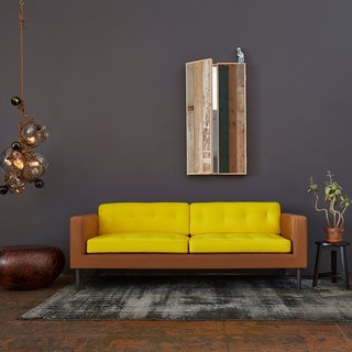 Inspired by her experience growing up in the 1970s as the daughter of an interior decorator, designer Lindsey Adelman created the Tardi Sofa—smartly named because "it took a damn long time." The sensible silhouette is punctuated by the sofa’s playful colorway, evoking an element of surprise and irreverence while adding visual intrigue to any decor.