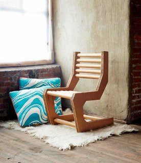 The Cardboard Cantilever Chair performs a bit of structural sleight-of-hand, creating a daring form out of a weak material.