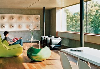 Moinian and Meili Residence by Felix Oesch, Switzerland<br><br>This spare, concrete family home outside of Zurich took nine months to build using a prefabricated panel system developed by the German manufacturer Syspro that’s more commonly used for building cellars rather than entire houses.