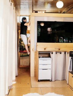 A 55-inch Samsung Smart TV, a gift, is one of few indulgences.