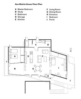 Japanese Home Among the Trees Uses Bookshelves and Glass for Walls - Photo 8 of 8 - Geo Metria House Floor Plan
