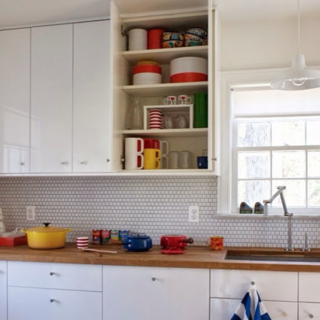 Photo of the Week: Bright White Kitchen With Wood Countertop - Photo 1 of 1 -