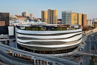 For another Liverpool store in the crowded suburb of Interlomas, the firm created a steel facade and a rooftop green space that serves as a de facto public park for the area.