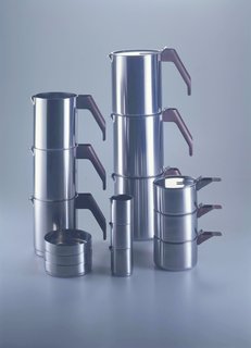 Only Richard Sapper Could Turn the Hairdryer Into a Masterpiece - Photo 3 of 6 - 4060, Coffee and tea set, Alessi, 1982.