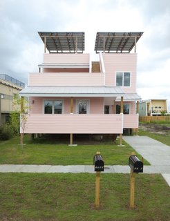 Director's Award: Make It Right Nonprofit organization Make It Right, founded by Brad Pitt in 2007, received the Director's Award for its focus on building homes and structures for communities in need. All of its projects-including this 1,780-square-foot, LEED Platinum certified home designed by Frank Gehry in New Orleans, in the wake of Hurricane Katrina-are made with an eye towards sustainable practices.
