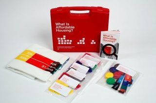 Corporate and Institutional Achievement: Center for Urban Pedagogy Since its founding in 2001, New York City-based nonprofit Center for Urban Pedagogy has engaged in civic engagement with communities in need. CUP produces educational tools, like this kit of accessible materials on issues pertaining to affordable housing, to imrpove awareness about complex public policies and advocate for social justice. 