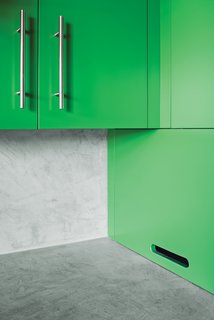 Yes, It Is Easy Being Green - Photo 3 of 4 - In the kitchen, Santa Rosa-based Reliance Fine Finishing applied a conversion varnish tinted with a green hue. 