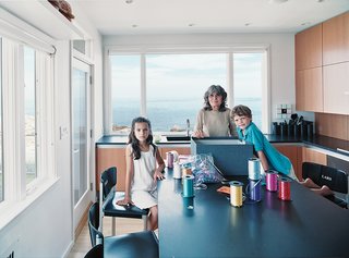 Bauhaus by the Sea - Photo 3 of 8 - The kitchen is perfect both for eating and for doing projects.