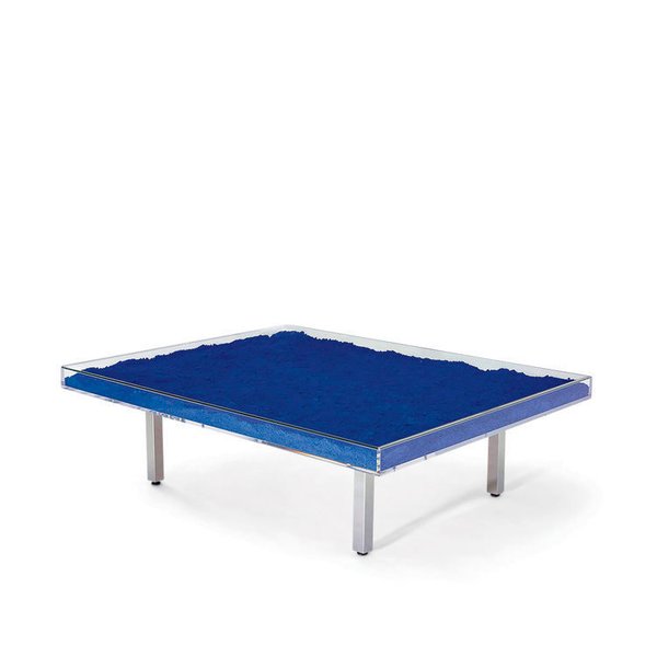 Coffee Tables That Would Make Yves Klein Proud - Photo 1 of 6 - Table Bleue by Yves Klein Filled with International Klein Blue pigment, the table is among the most famous artist-designed pieces of furniture in the world. 