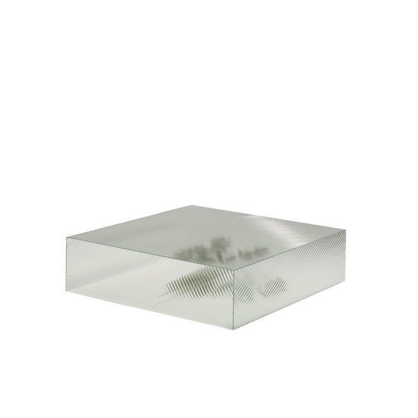 Coffee Tables That Would Make Yves Klein Proud - Photo 6 of 6 - Reeded table by Staffan Holm Textured glass is the secret behind this block’s seemingly rippling surface. A hollow core enhances the moiré effect. 