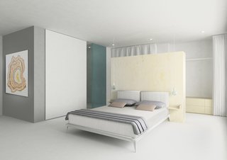 The Globetrotting Designer That Takes on Challenges of All Scales - Photo 4 of 5 - The bedroom of a private residence by Herrenknecht in Zurich. 
