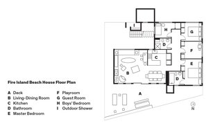How a Smart Interior Design Saved This House - Photo 9 of 9 - Fire Island Beach House Floor Plan
