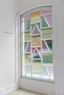 Marjan van Aubel's Current window, which biomimics photosynthesis to harvest solar energy indoors. 