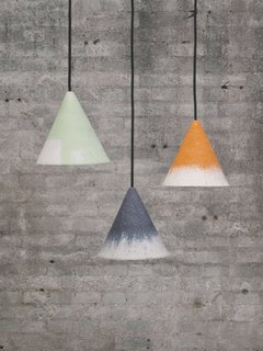 The Gesso collection features lamps made from limestone and bio-resin. 