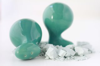 The Ceramicist That Mixes Organic Forms and Technique Together - Photo 3 of 5 - Ceramic salt and pepper shakers by the designer. 