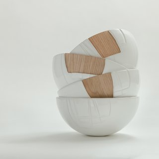 The Ceramicist That Mixes Organic Forms and Technique Together - Photo 4 of 5 - The HN | MADE collection combines ceramics with wood and acrylic. 
