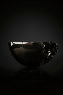 A bronze bowl by the designer. 
