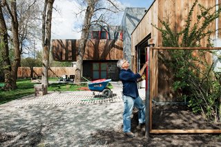 Resident Brian Whitlock saved some serious cash by taking on much of the construction and electrical work himself. 