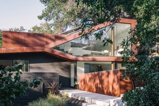 This Los Angeles Home is Driven by Automotive Design - Photo 6 of 9 - The home eschews the modernist box, with faceted, angular edges that form a collage of polyhedral volumes. 