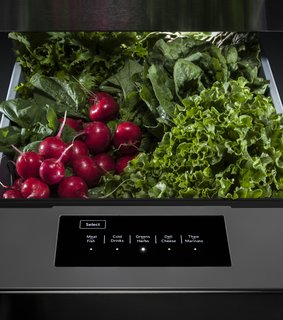 7 Kitchen Technologies to Watch - Photo 1 of 7 - KitchenAid refrigerators feature a temperature-controlled drawer with five preset settings specialized for vegetables, meat, drinks, and more. 