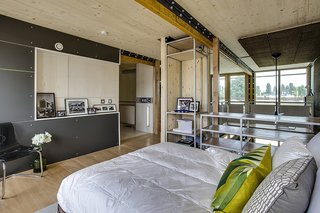 5 Things You Should Know About Modern Prefab Construction - Photo 3 of 5 - It also can be an extremely efficient method. We love this prototype designed by students from Appalachian State University in Boone, North Carolina, and their peers from the Université d’Angers in France for the 2014 iteration of the Solar Decathlon Europe in Versailles, France. The super green design consists of three layers: an energy-efficient, insulating structural envelope, an integrated building systems core with the mechanical, electrical, and plumbing systems, and an exterior shell equipped with solar systems and the ability to shade and collect rainwater.