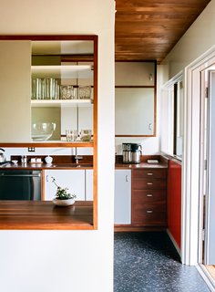 Kansas City Royal - Photo 8 of 15 - The new sink is by American Standard and the faucet is by Blanco. Forbo Marmoleum in the Graphic pattern in a colorway called Domino covers the floor. 