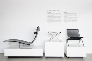 10 Things You Didn't Know About Poul Kjærholm - Photo 9 of 10 - Exhibited between the PK24 and the PK25, the PK91 is Kjærholm's homage to the Danish furniture designer Kaare Klint. As an influential professor at the Royal Academy of Fine Arts, Klint produced a number of important designs, most notably the Safari Chair in 1933. A stool by the professor made from the same material, canvas and wood, is said to have inspired Kjærholm to make his own folding stool in his preferred industrial materials.