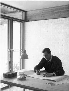 10 Things You Didn't Know About Poul Kjærholm - Photo 10 of 10 - Want to work like the master? The designer's set up included the PK11 armchair paired with the PK55 table. 