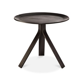 <b>Side Table, $89.99. </b>Comprising a molded plywood tray top and a trio of powder-coated steel legs, this table was "designed to make it seem like the top is floating," says Deam.