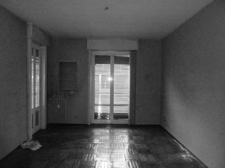 The previous owner of the apartment hadn’t renovated for decades; a gut transformation was needed to reimagine the layout and update the materials. Epoxy resin now covers the home’s walls and floors. 