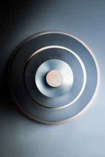 A Playlist for Prototypes - Photo 5 of 5 - A top view of BeoSound Cuisine, designed by Leo Josephy. The designer considered the question of how we listen to music while we cook, and how do we control the music playback when our hands are messy. 