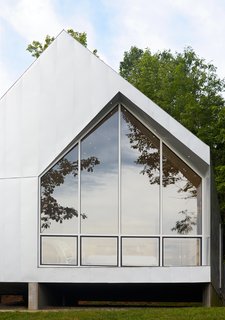 Happy Trails - Photo 2 of 7 - The building frame was digitally prefabricated by Tri-State Components using a computer model developed by the architects, Marie and Keith Zawistowski. 