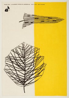 All in a Day's Work - Photo 4 of 4 - Lucienne Day’s Black Leaf tea towel for Thomas Somerset (1959) exemplifies her fascination with modern art and plant life. Image courtesy of The Robin & Lucienne Day Foundation. Collection of Jill A. Wiltse and H. Kirk Brown III, Denver. 