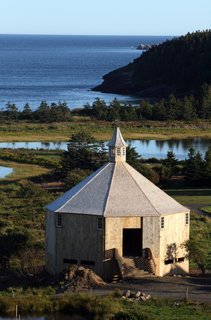 These 10 Refreshed Barns Bring Modern Living to the Countryside - Photo 5 of 10 - The Troop barn was slated for demolition in the Annapolis Valley, but it was relocated to Shobac for restoration. The post-and-beam structure boasts a 35-foot cathedral ceiling. 