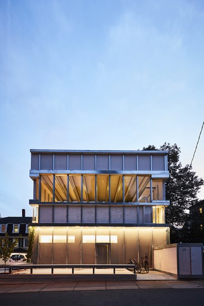 Opting for a lightweight, super stable design that eschews traditional weighty materials, the architects created steel-reinforced panels of expanded polystyrene foam (EPS)to form each of the addition’s seven modular parts. They now top a preexisting concrete garage that the architects had previously converted into a three-bedroom home. Photo 2 of Cyclopean House modern home