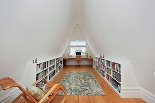 10 Ways to Create a Modern Workspace in Your Attic - Photo 9 of 10 - This 1900s attic was converted into a reading room and workspace. 