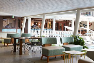 Located in Honolulu on the Hawaiian island of Oahu, The Surfjack was designed to celebrate the true soul of Waikiki, its talented community, and the creative movement that's taking the city by storm. The 112 vintage-inspired rooms and Swim Club are inspired by the heyday of midcentury design.