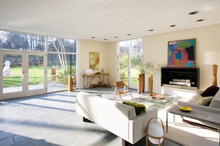There's No Shortage of Glass in These 7 Homes Designed by Philip Johnson - Photo 5 of 7 - The understated facade of the Alice Ball House conceals 12-foot ceilings. It's one of five significant houses designed by Philip Johnson in New Canaan, CT.