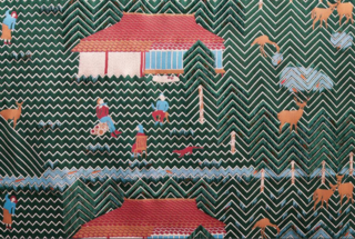 The Best Things We Saw at Milan Design Week 2017 - Photo 1 of 10 - Spotted at Satellite, Salone’s showcase for emerging young designers, Yuri Himuro’s Snip Snap textiles are meant to be edited. The textile’s forest-green fabric can be removed to create personalized blue accents. 