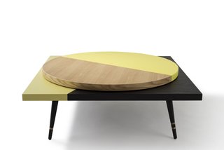 Color Unleashed - Photo 7 of 12 - Lazy Susan </p><p> Maison Dada of Shanghai reimagined the traditional Chinese table with fixed <br>and rotating tops in different tones, textures, and patterns. maisondada.com