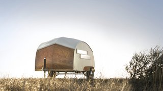10 Tiny Trailers to Take on an Adventure - Photo 9 of 10 - The jaunty boat-like shell of the Hütte Hut began with a case study undertaken by Brian and Katrina Manzo, a husband-and-wife team of industrial designers behind Sprouting Sprocket Studio.