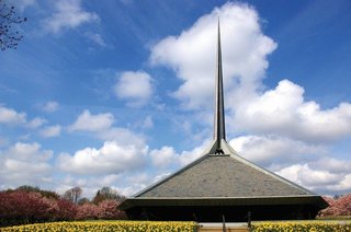 The North Christian Church by Eero Saarinen was completed in 1962.