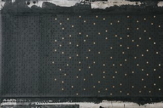 Paper Trail - Photo 2 of 16 - An in-progress Gothic Leaf design lies on a worktable in the studio. Because the wallpaper must dry at several intervals during its production, each roll takes four full days to finish. 