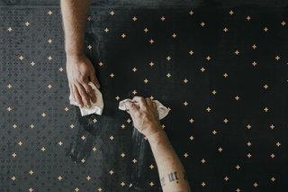 Paper Trail - Photo 15 of 16 - Wax: Carnauba and beeswax are then carefully administered with a rag, making sure that the entire surface is evenly covered and avoiding excess wax.